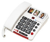 ClearSounds Photo50 Photo Memory Dial Amplified Phone With Digital Answering System (White)